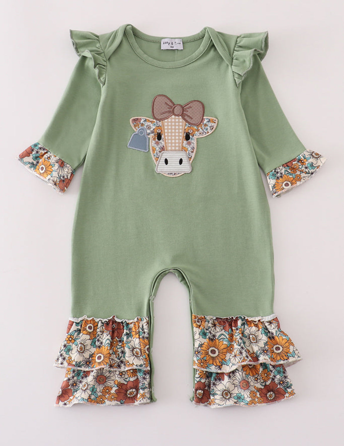 Girl Cow Romper
