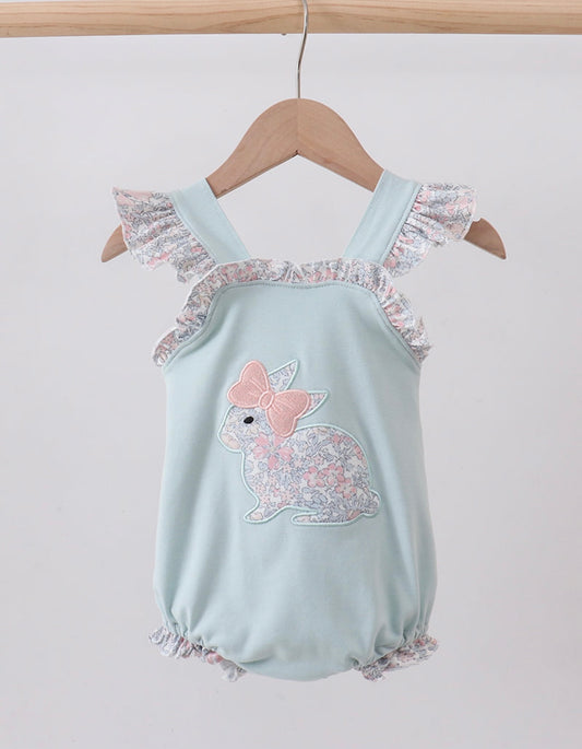 Girl Appliqué Bunny Bubble