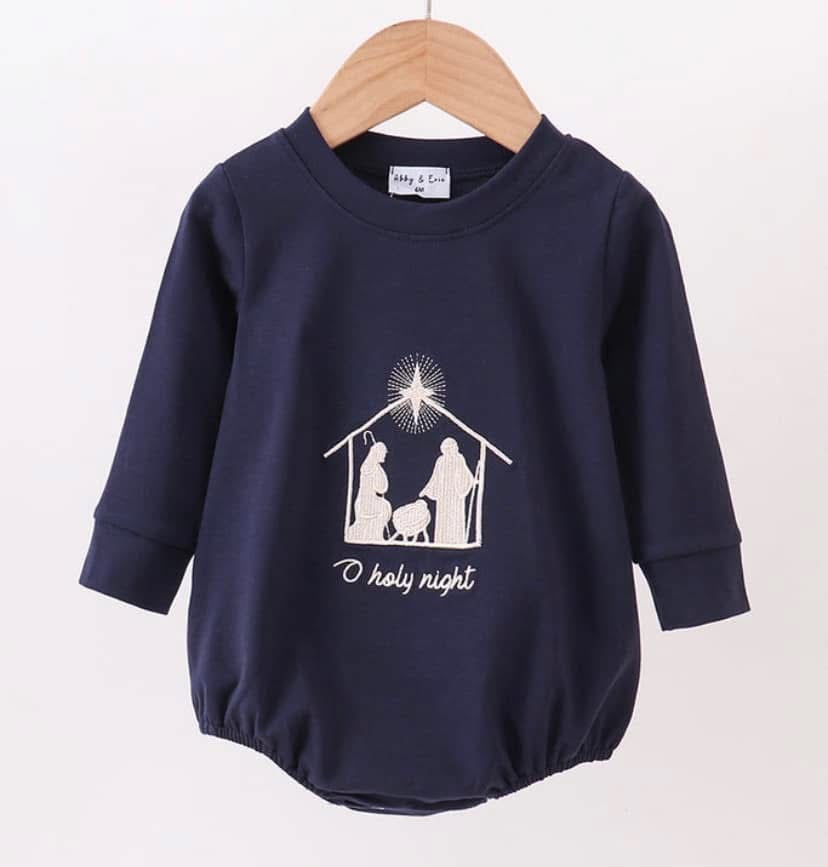Boys Navy Nativity Bubble