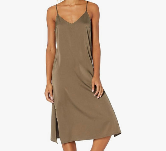 Ladies Olive Slip Dress