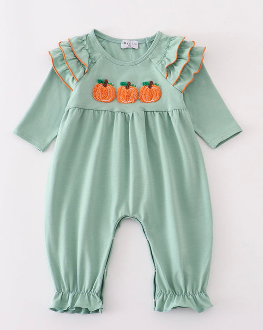 Girl Pumpkin Romper