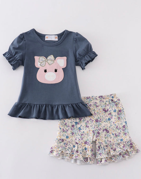 Girl Pig Short Set