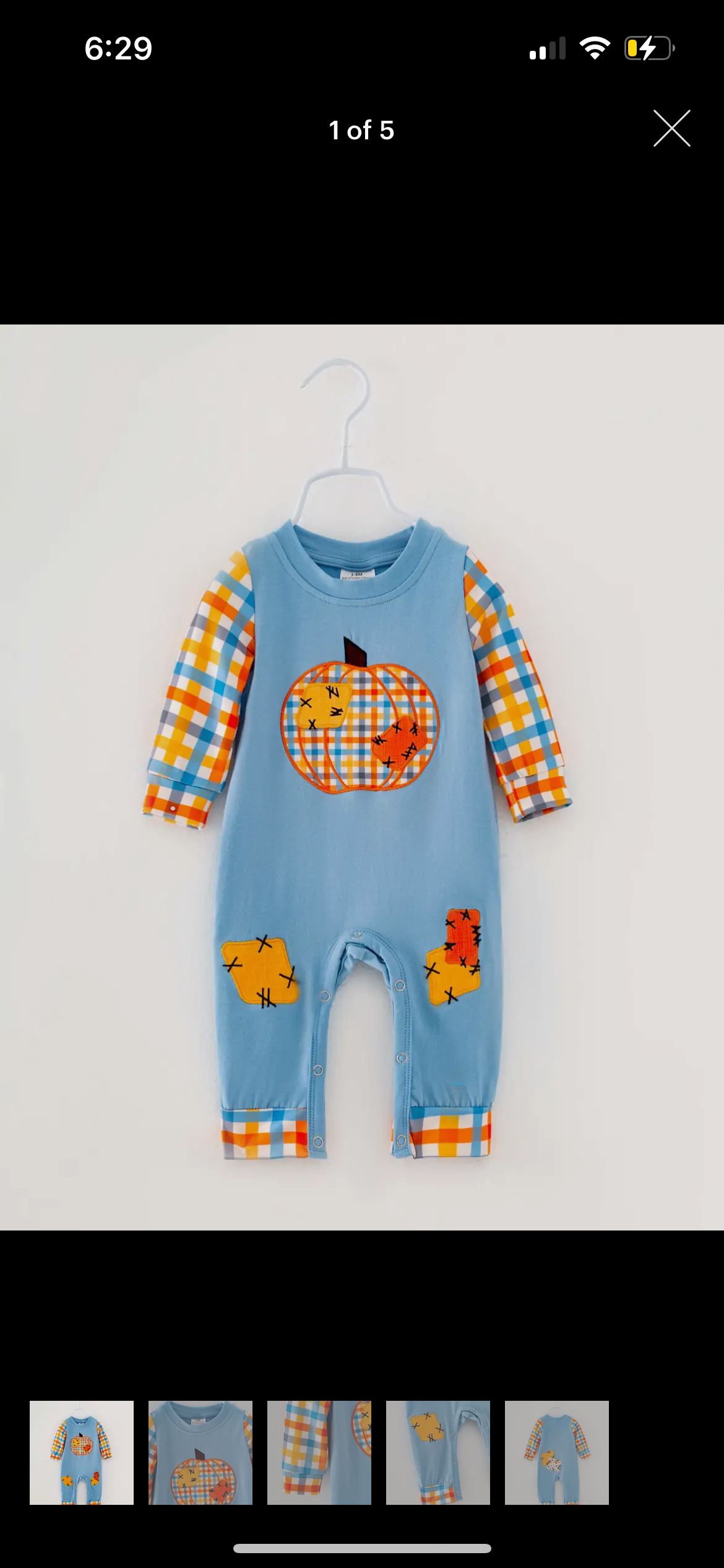 Boy Pumpkin Romper