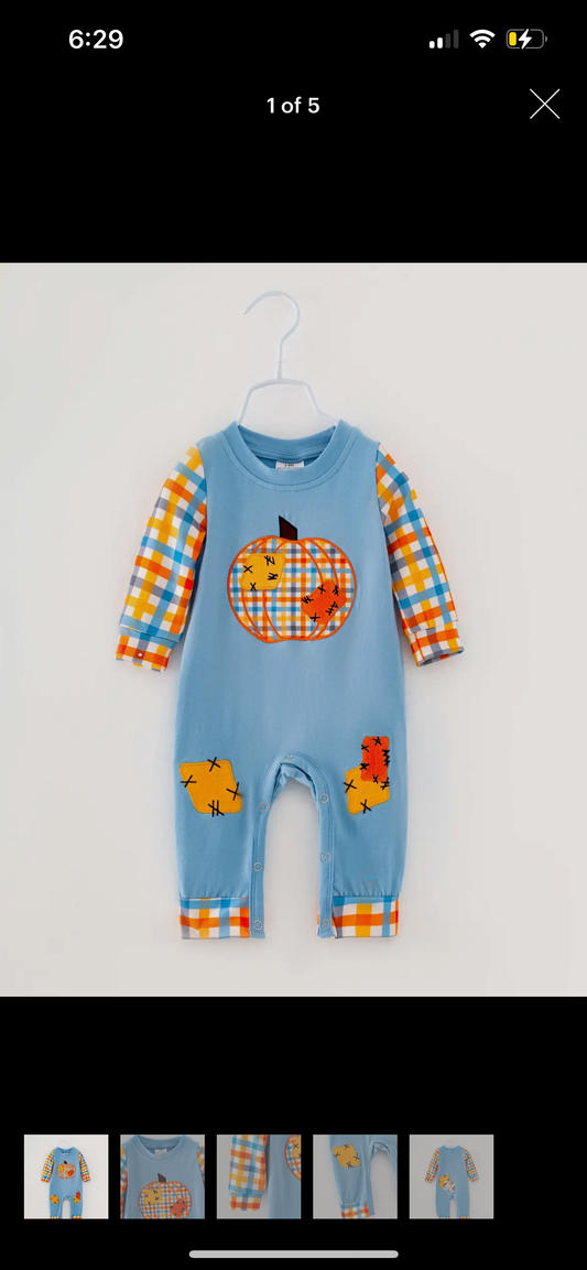 Boy Pumpkin Romper