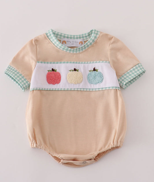Boys French Knot Pumpkin Bubble