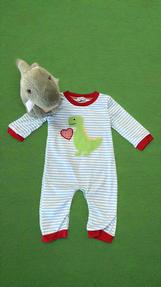 Boys Dino Heart Romper Clearance