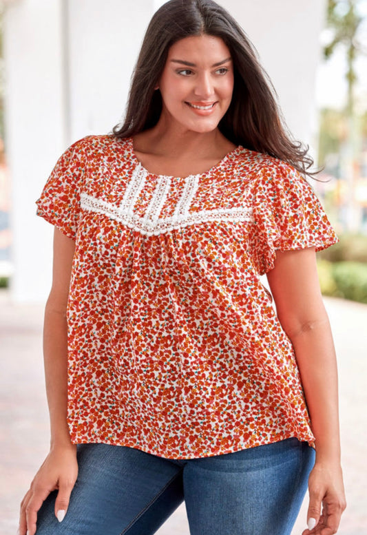 Ladies Fall Floral Top