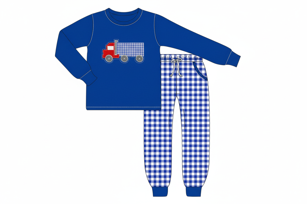 Boys Big Truck Pant Set