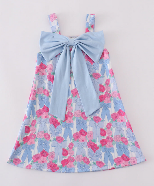 Girl Bow Floral Dress