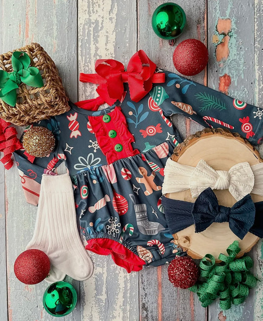 Girl Christmas Trinket Rompers