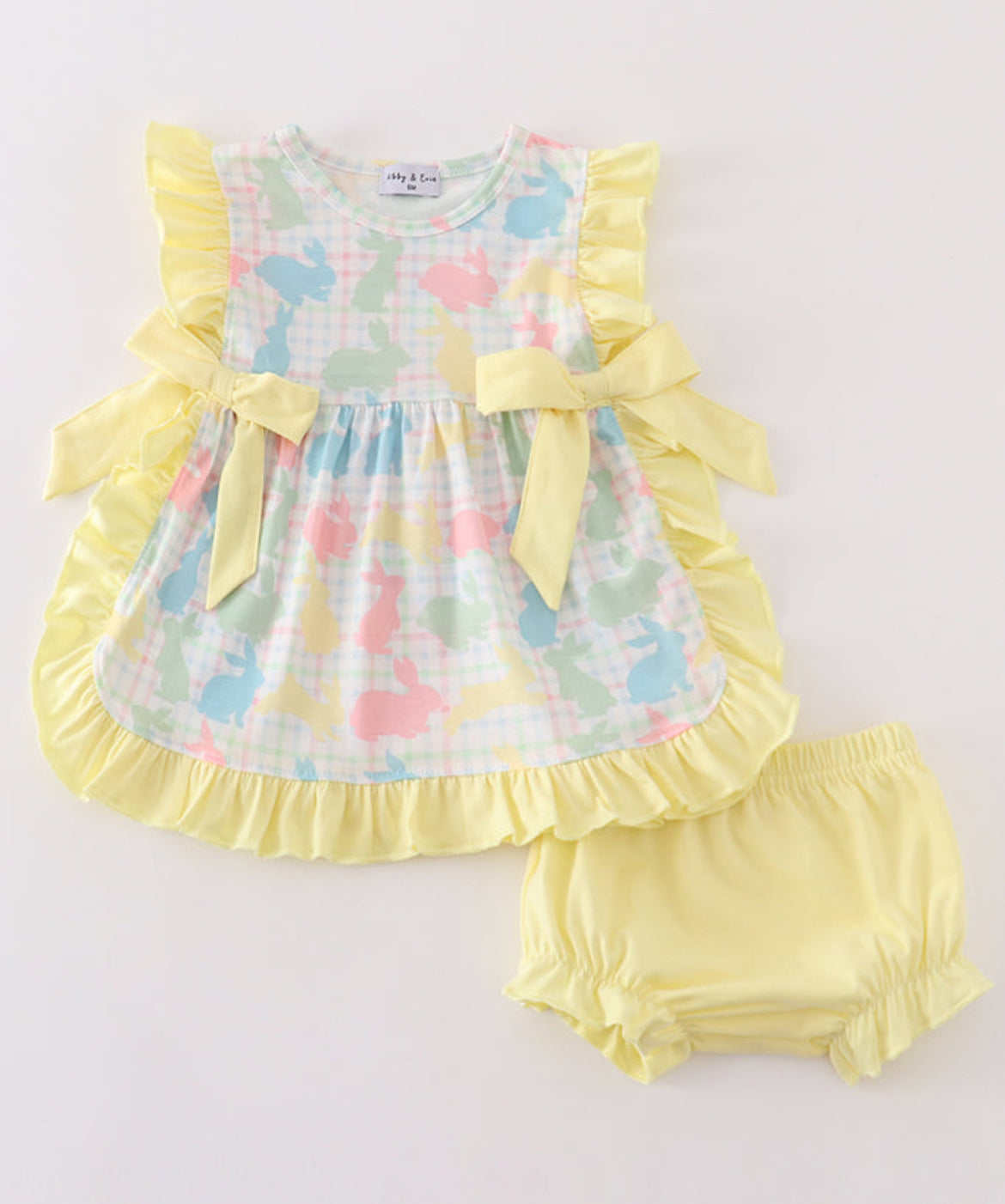 Girl Yellow Bunny Diaper Set