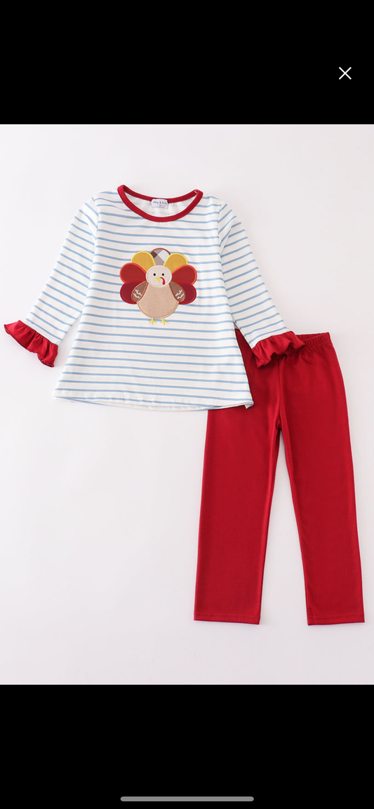 Girl Maroon Turkey Set