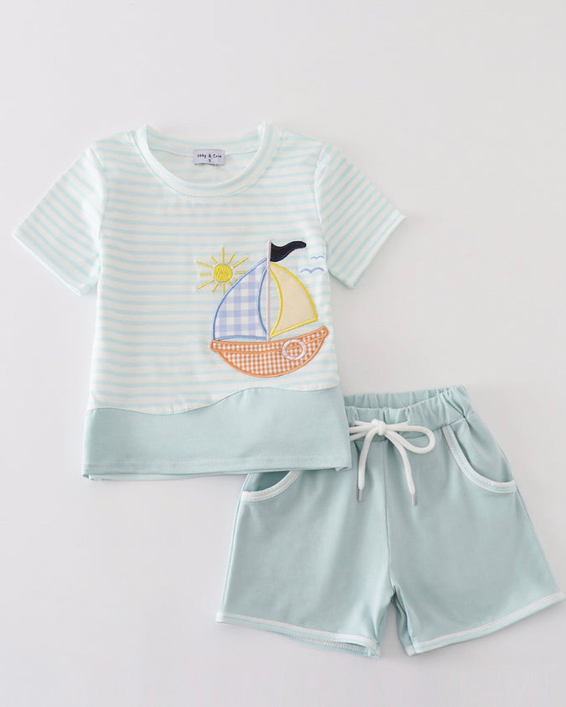 Boy Sailboat Short Set