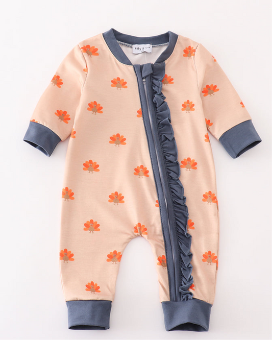 Girl Turkey Romper