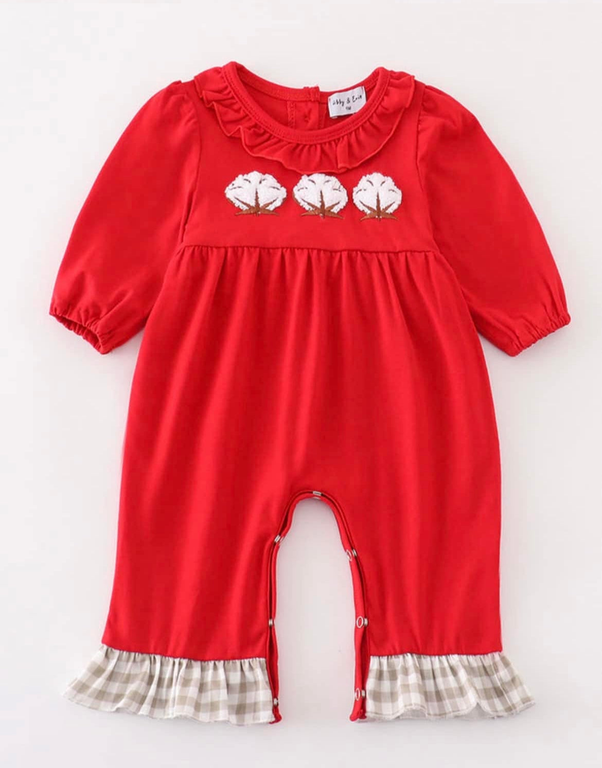 Girls Red Romper