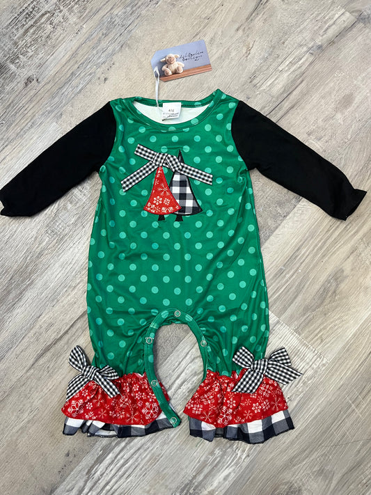 Girl Christmas Tree Romper