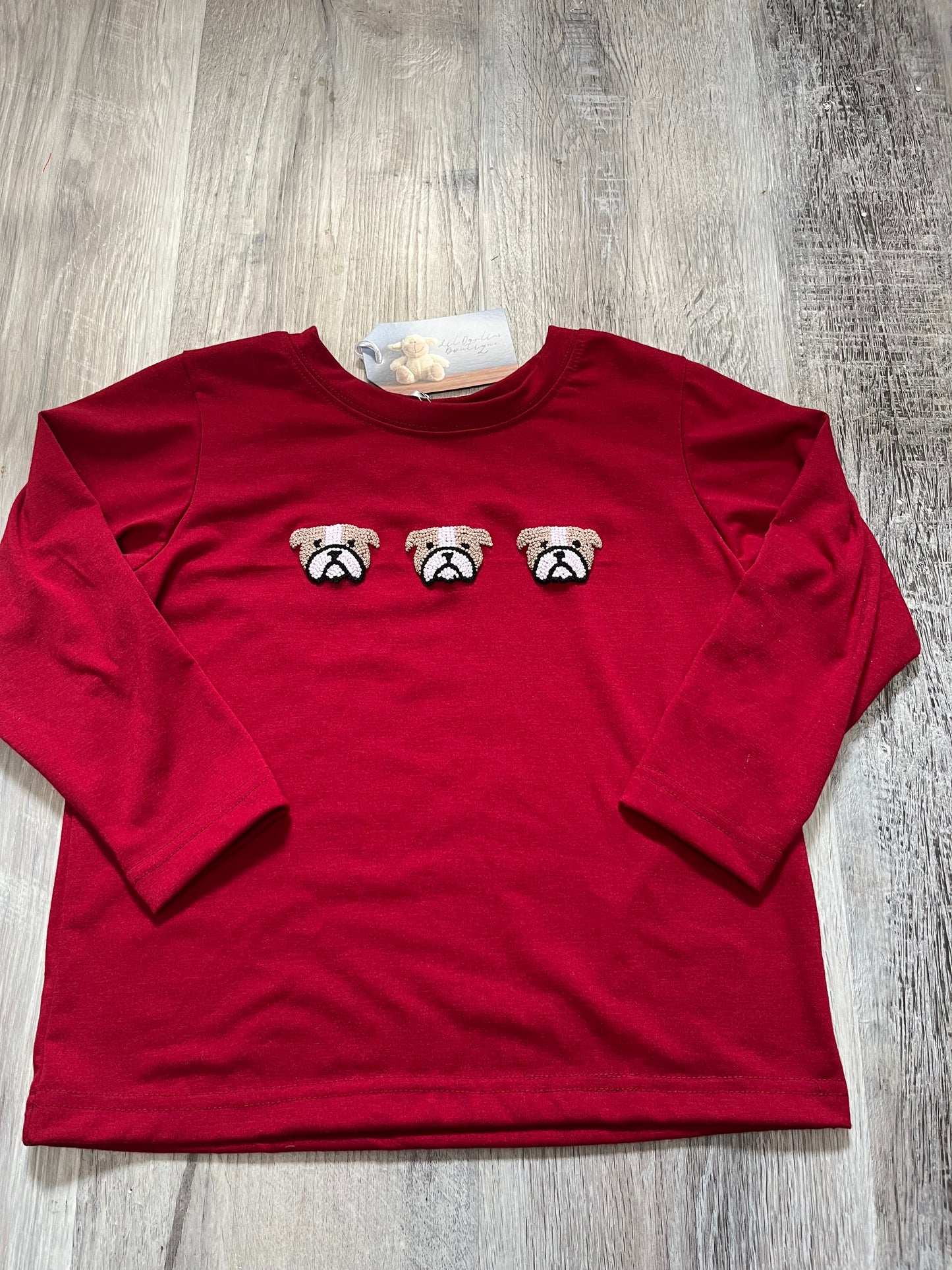 Boys Dog Maroon Shirt