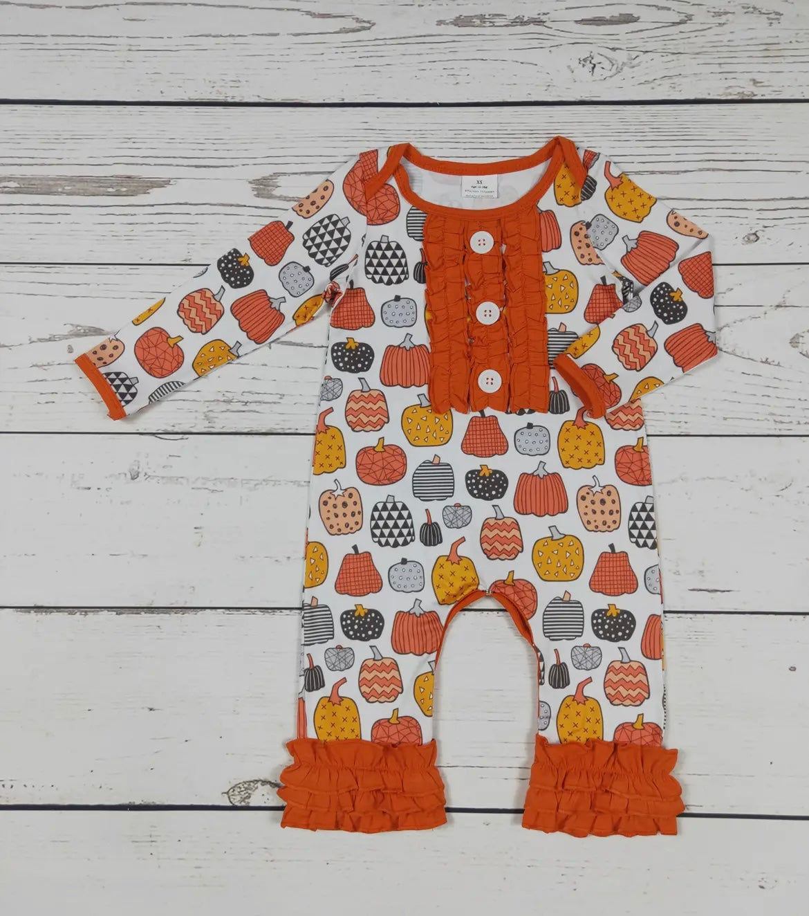 Girl Pumpkin Romper