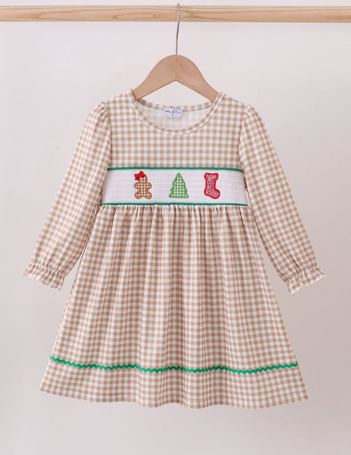 Girl Gingham Christmas Dress