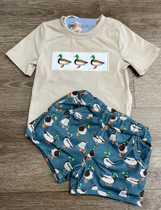 Boy Duck Short Set