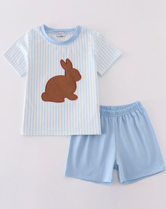 Boys Bunny Appliqué Short Set