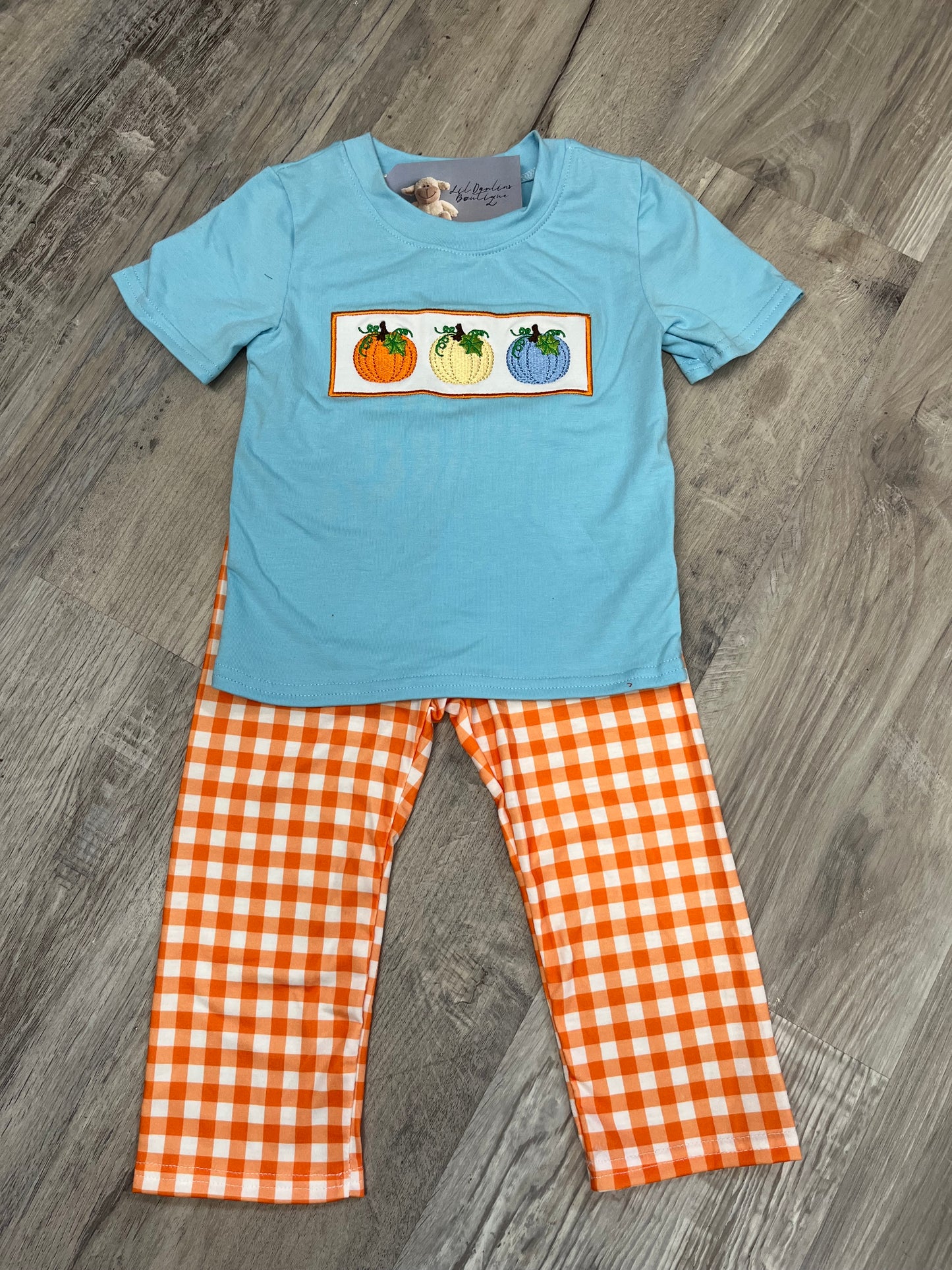 Boys Pumpkin Trio Pant set