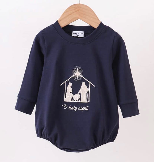 Boys Navy Nativity Bubble