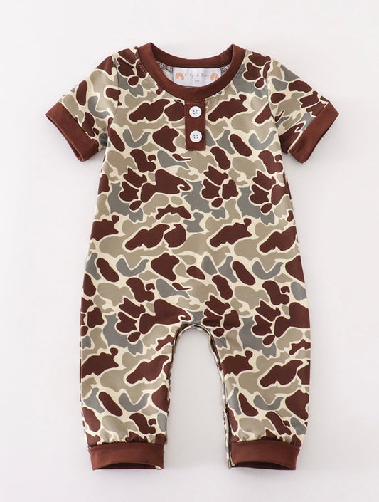 Boy Camouflage Romper New Albany