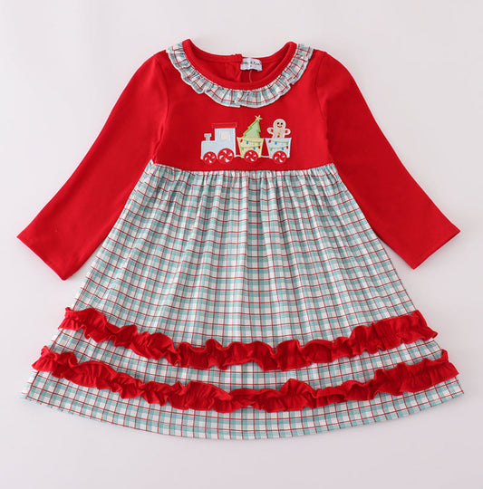 Girl Christmas Train Dress