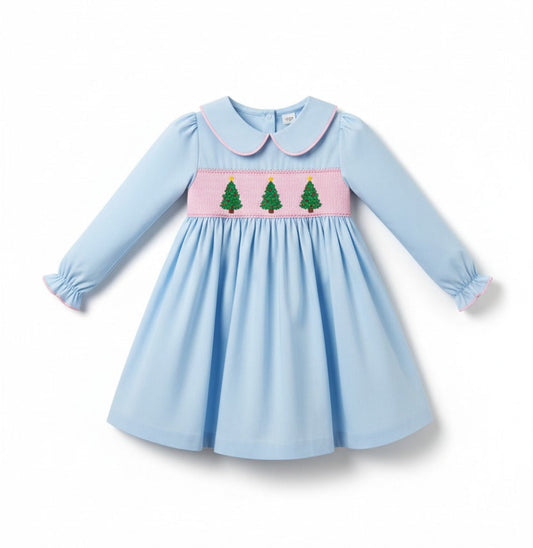 Girl Blue Christmas Dress