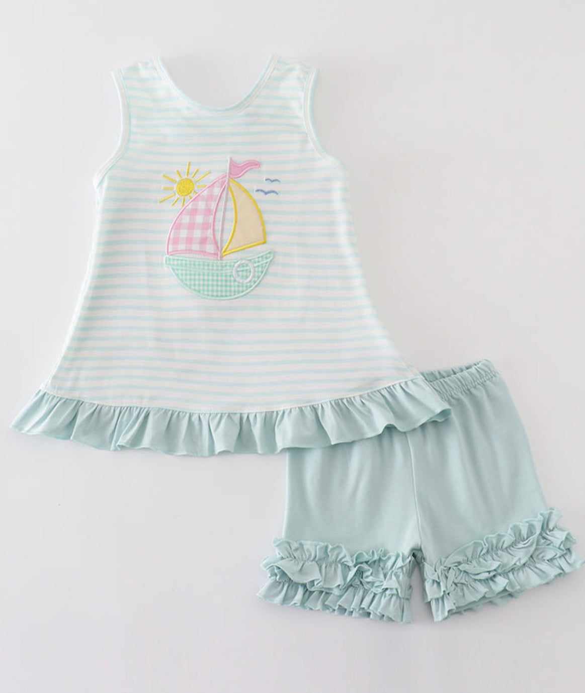 Girl Sailboat Short Set