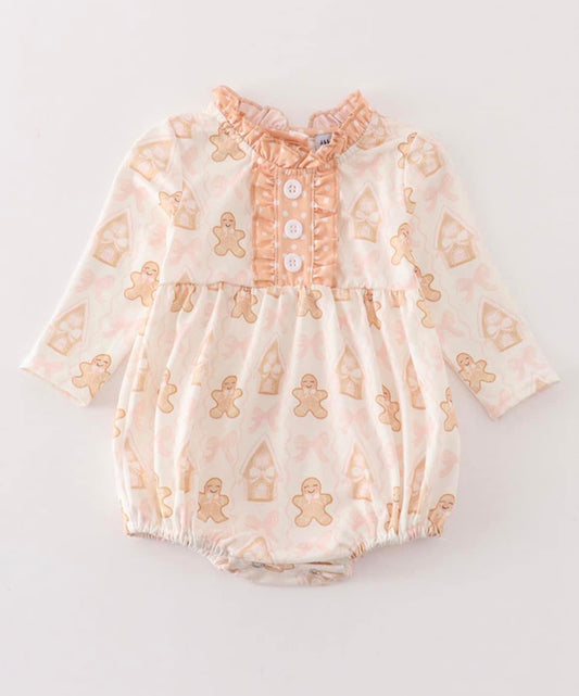 Girl Gingerbread Romper