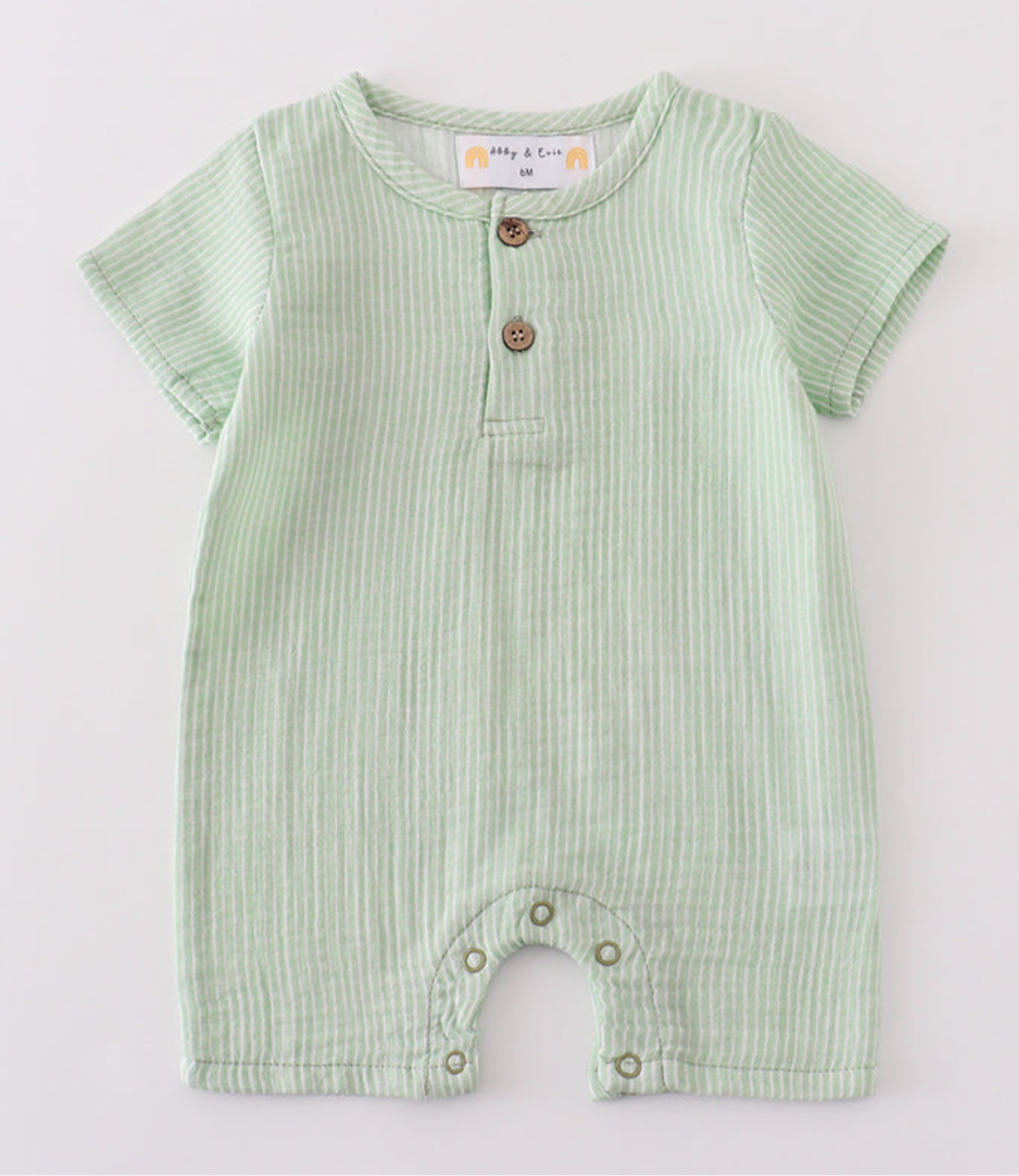 Boy Green Short Sleeve Romper