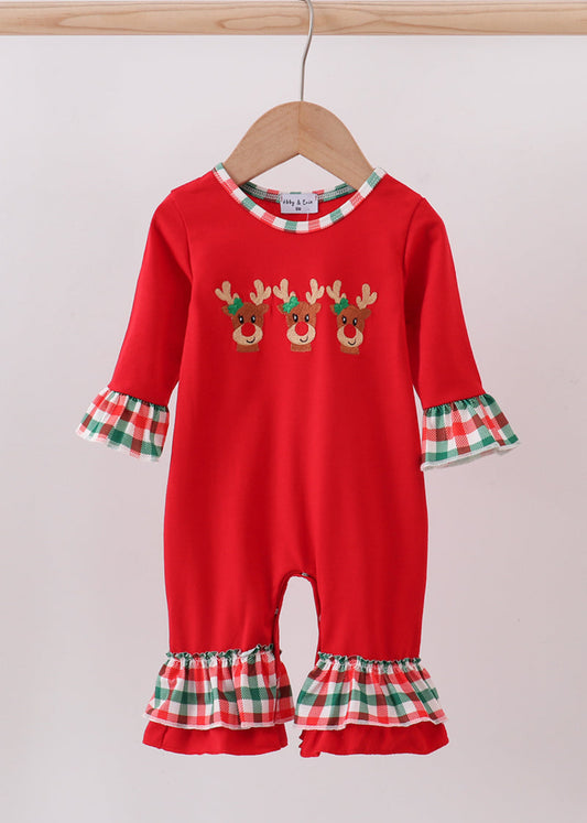 Girl Reindeer Romper
