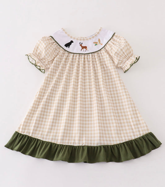 Girl Embroidery Hunting Dress