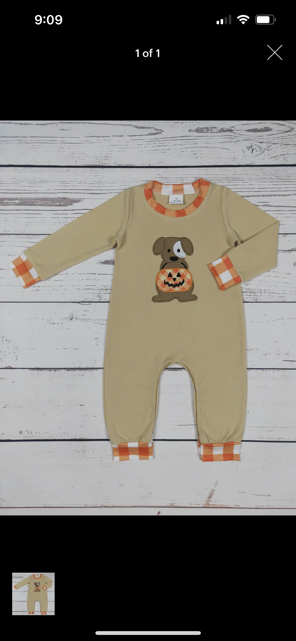 Boy Halloween Dog Romper