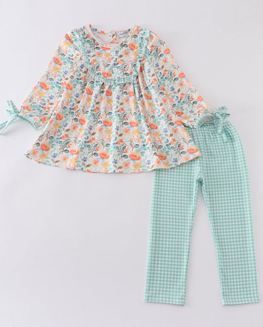 Girl Watercolor Pant Set