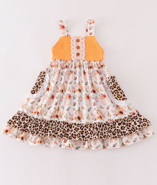 Girl Funky Pumpkin Dress