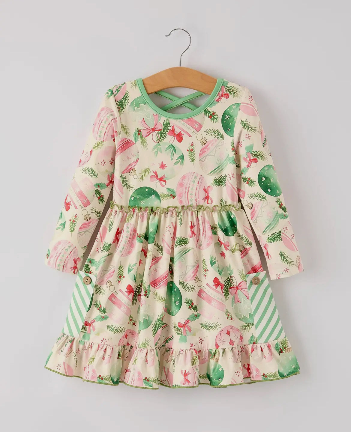 Girl Vintage Pastel Christmas Dixie Dress