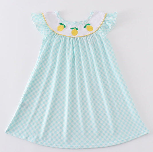 Girl Lemon Embroidery Dress