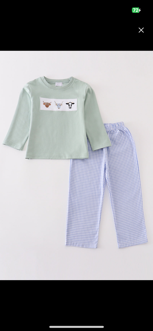 Boys Cow Pant Set